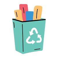 Trendy Recycle Bin vector