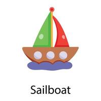 Trendy Sailboat Concepts vector