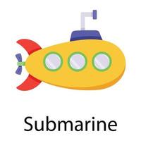 Trendy Submarine Conceptgs vector