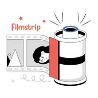 Trendy Filmstrip Concepts vector