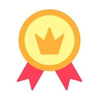 Achievement badge. Premium quality. Achievement or award grant. Winner's trophy icon. Symbol of victory. Goblet icon. Champion trophy cup. Sport cup on stand. Reward badge. First place. Quality mark. vector