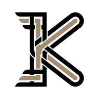 K Letter Logo concept. Creative Minimal emblem design template. Universal elegant icon. Premium business finance logotype vector