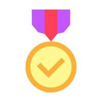 Achievement badge. Premium quality. Achievement or award grant. Winner's trophy icon. Symbol of victory. Goblet icon. Champion trophy cup. Sport cup on stand. Reward badge. First place. Quality mark. vector