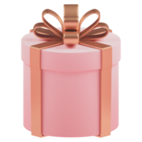 rosa pastellfarbene Geschenkbox png