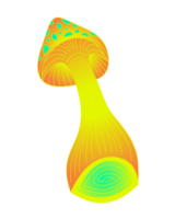 Orange and Yellow Trippy Mushroom Drawing png