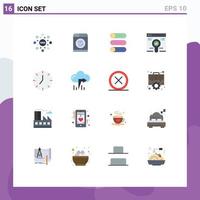 16 Creative Icons Modern Signs and Symbols of media pack setting find web Editable Pack of Creative Vector Design Elements