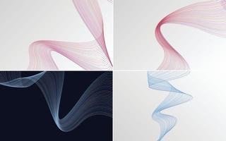 Create a modern look with this pack of 4 vector geometric backgrounds