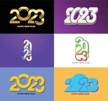 Big Set of 2023 Happy New Year logo text design 2023 number design template vector