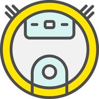 Robot Vacuum Cleaner Vector Icon