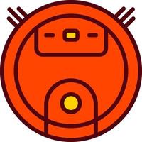 Robot Vacuum Cleaner Vector Icon