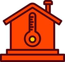 icono de vector de temperatura del hogar