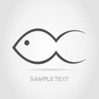 The image an icon fish. A vector illustration