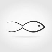 The image an icon fish. A vector illustration