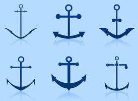 Set of anchors in the form of icons. A vector illustration