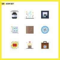 Universal Icon Symbols Group of 9 Modern Flat Colors of discount cocaine witch idea design Editable Vector Design Elements