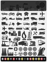 Collection transport of icons. A vector illustration