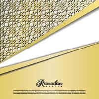 islamic greeting ramadan kareem card design background with modern ornament vector