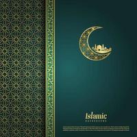 islamic greeting ramadan kareem card design background with modern ornament vector