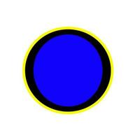 The circle blue sign, round  colorful vector logo Vivid