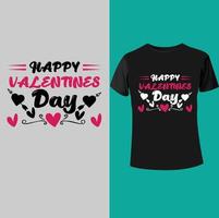 diseño de camiseta feliz día de san valentín vector