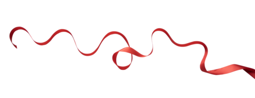 curl red ribbon for border and design element png