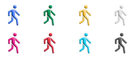 conjunto de iconos de paseo, elementos gráficos de símbolos coloridos png