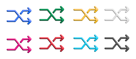 conjunto de iconos aleatorios, elementos gráficos de símbolos coloridos png