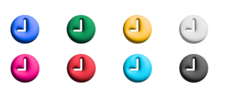 timer icoon set, kleurrijk symbolen grafisch elementen png