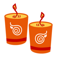 Chinese Candle Hand Drawn png
