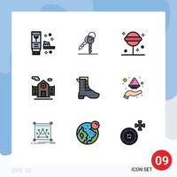 Set of 9 Modern UI Icons Symbols Signs for shoe activity confect room hospital Editable Vector Design Elements