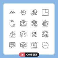 16 Creative Icons Modern Signs and Symbols of computers view egg layout planets Editable Vector Design Elements