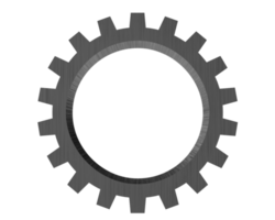 engranaje rueda cog acero icono motor tecnología industria máquina equipo círculo diseño trabajo construcción fábrica acero moderno parte desarrollo giro rotación negocio engranaje concepto.3d render png