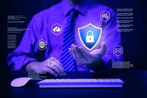 cybersecurity concept, user privacy security and encryption, secure internet access Future technology photo
