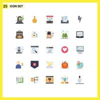 25 Universal Flat Colors Set for Web and Mobile Applications box email target payment commerce Editable Vector Design Elements