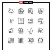 User Interface Pack of 16 Basic Outlines of photo up stamp arrows modeling Editable Vector Design Elements