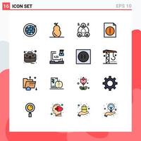 16 Creative Icons Modern Signs and Symbols of coding case group business file Editable Creative Vector Design Elements