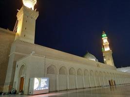 Medina, Saudi Arabia, Dec 2022 - Beautiful view of the outer courtyard of Masjid al-Nabawi, Madinah. photo