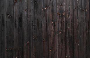 Natural Dark Wooden Background. Wooden rustic background. Old boards. Copy space for your text or image. Top view. Dark brown wood boards. Blank for design and require a wood grain. photo