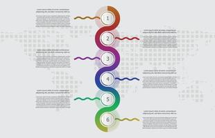 Infographic template of process step timeline modern electronic circle , presentation infographic vector