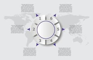 Infographic template of modern round topic , presentation infographic vector