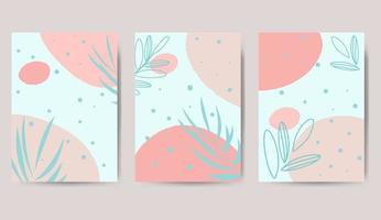 Set of Hand Drawn Universal Cards. Design for Flyers, Placards, Posters, Invitations, Brochures. Artistic Creative Templates. Abstract Modern Style vector