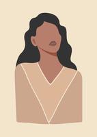 Portrait of a beautiful native woman. A4 size vector