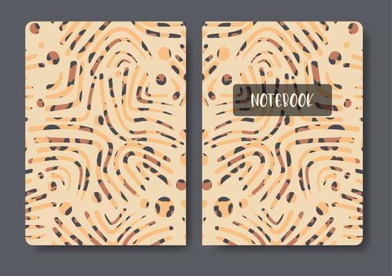 Cover with animal skin pattern. Cool colorful backgrounds. Applicable for planner and notebooks
