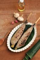 Sate Bandeng, Traditional Cuisine from Banten, Indonesia. photo