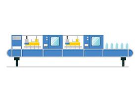 Automation belt machine in smart factory industrial vector