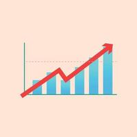 Graph up diagram vector