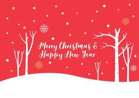 Merry Christmas winter greeting card vector