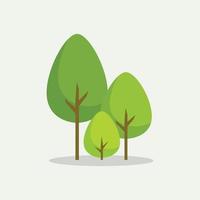 Trees in flat style vector