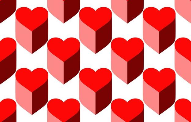 Seamless hearts pattern. Ready template for design, postcards, print, poster, party, Valentine's day, vintage textile, Vector, Art, wallpaper, background.