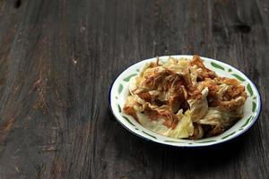 Kol Goreng or Fried White Cabbage, Penyetan Side Dish photo